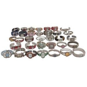 Lot of 33 Fashion Cuff Bangle Watches Geneva Rumours Mixed Styles Colors Bulk